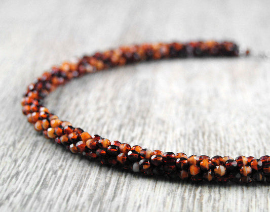 UNIKAT-Kette "Nuss-Karamell"