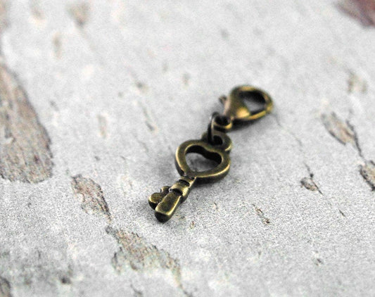 Charm "Herzschlüssel" Bronze