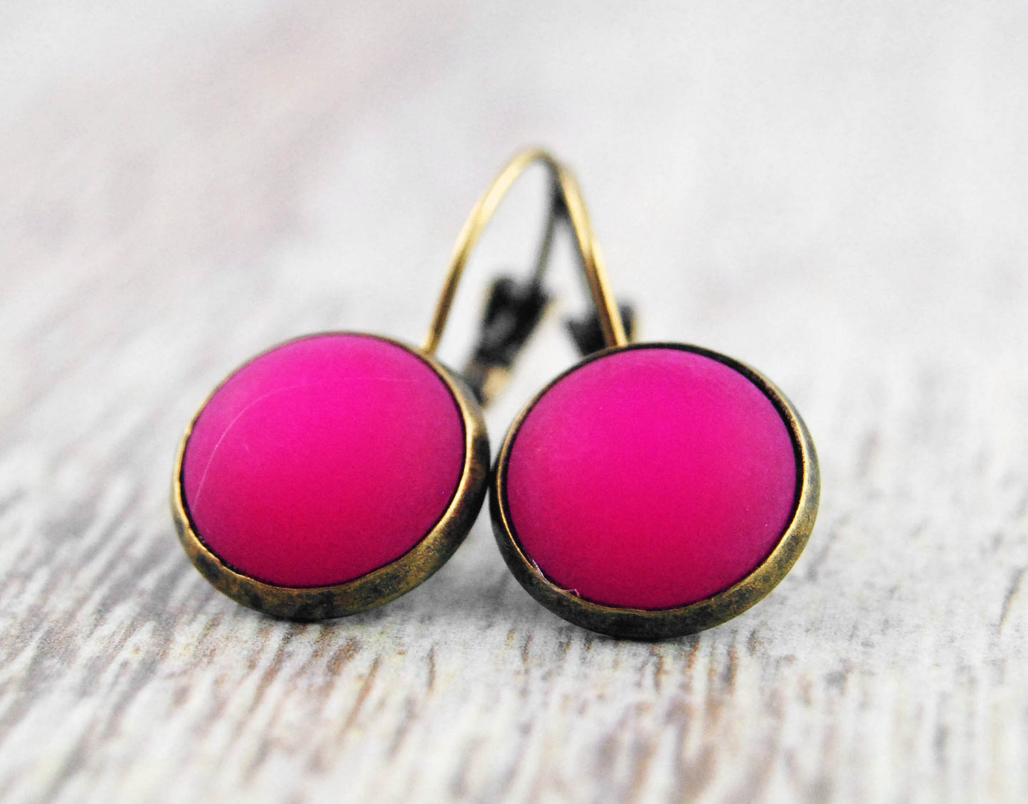 Ohrhänger "Fuchsia" matt