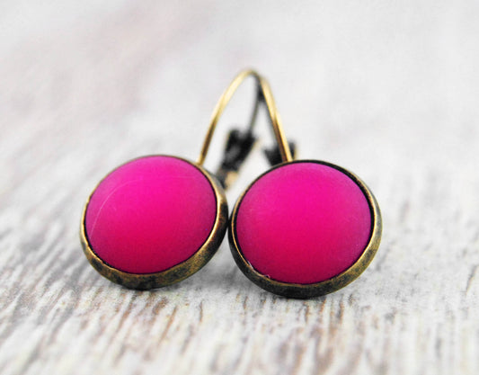 Ohrhänger "Fuchsia" matt