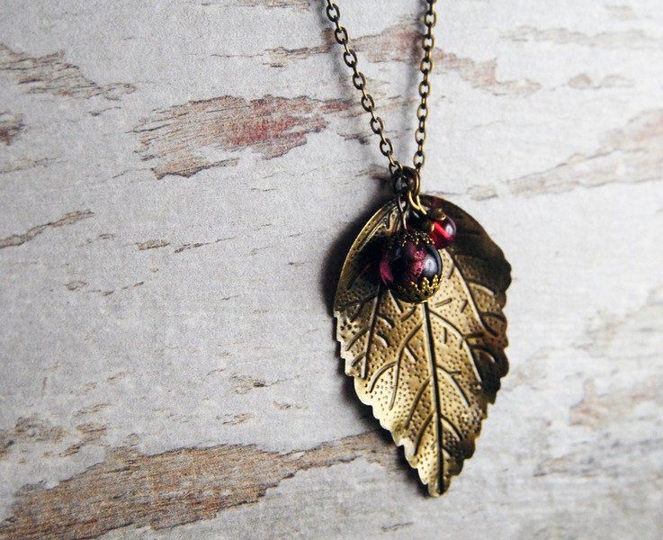 Kette "Bronzeblatt"