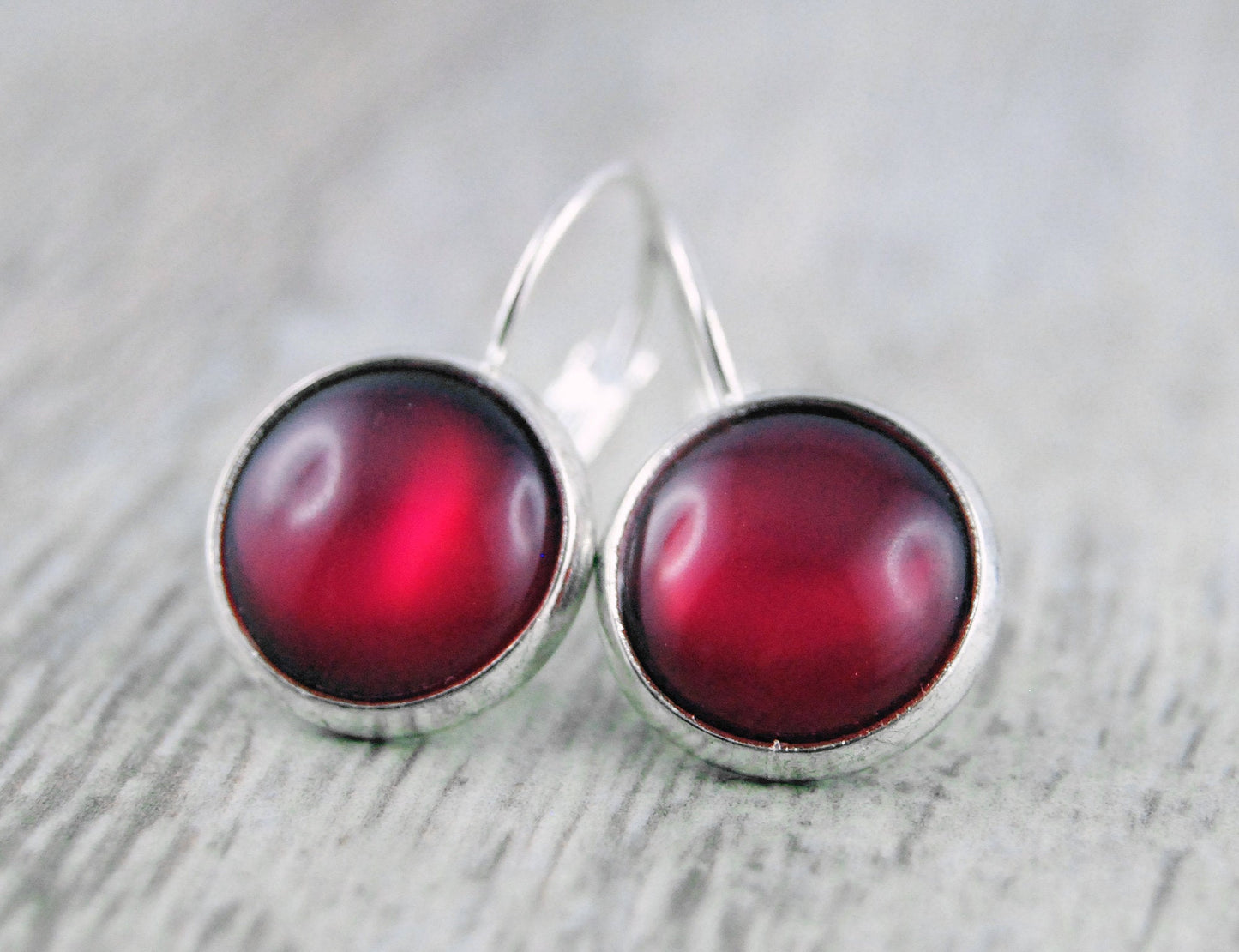 Ohrhänger "Dunkelrot"