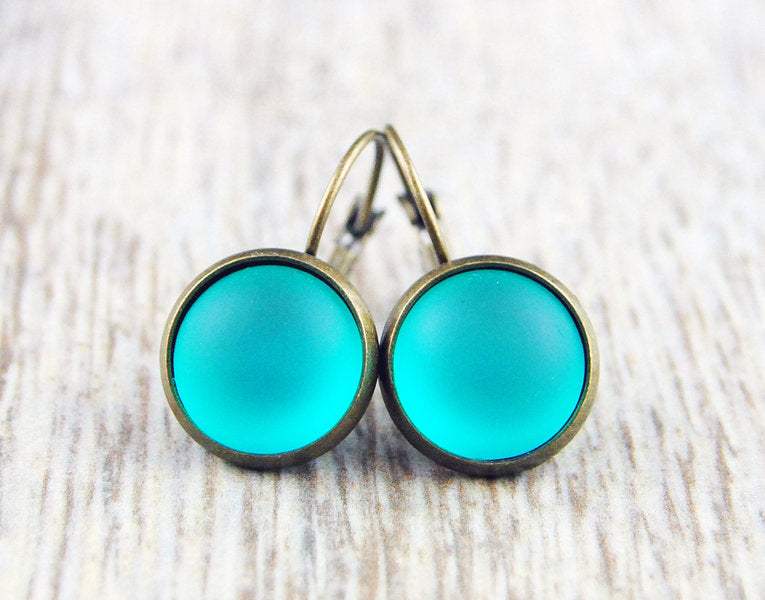 Ohrhänger "Petroltürkis" Bronze