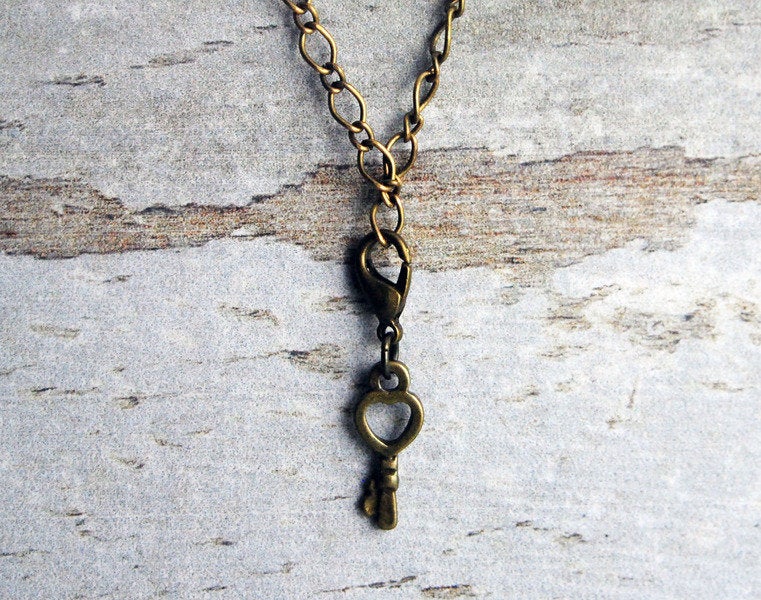 Charm "Herzschlüssel" Bronze