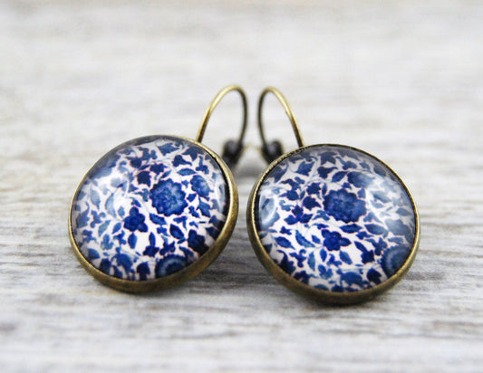 Ohrhänger "Blütenmeer" Blau