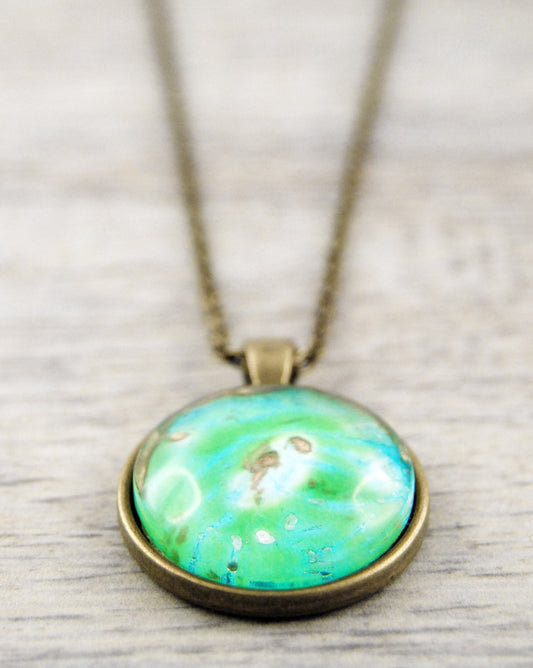 Grüne Insel" UNIKAT-Amulett