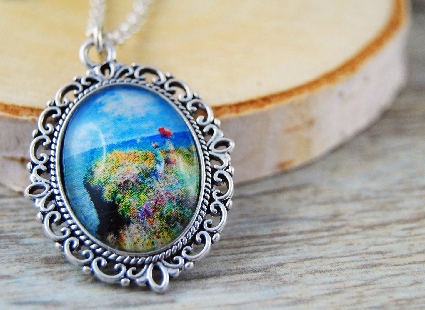 Spaziergang auf den Klippen" MONET - KunstAmulett