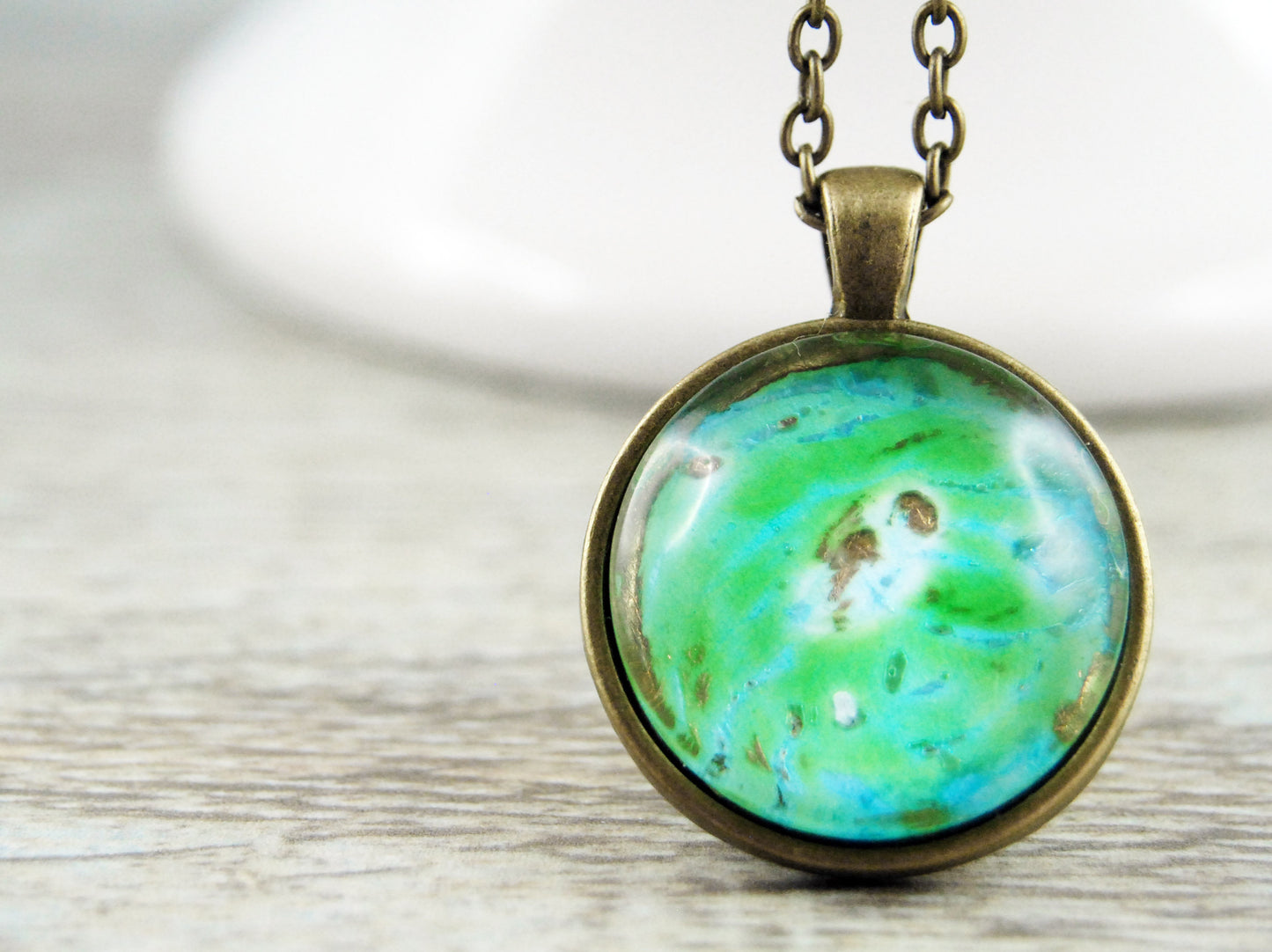 Grüne Insel" UNIKAT-Amulett