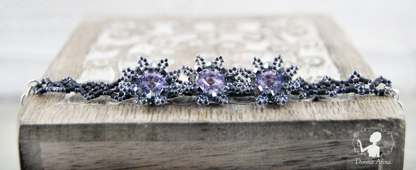 Kristallblüten / UNIKAT-Armband