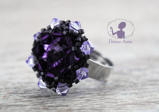 Kristallblüte Amethyst / Ring