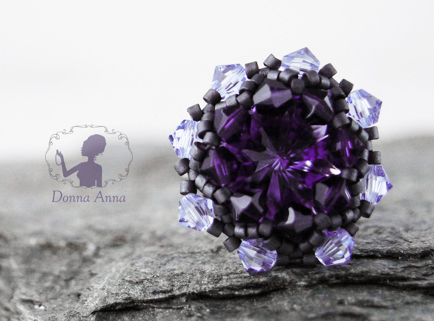 Kristallblüte Amethyst / Ring