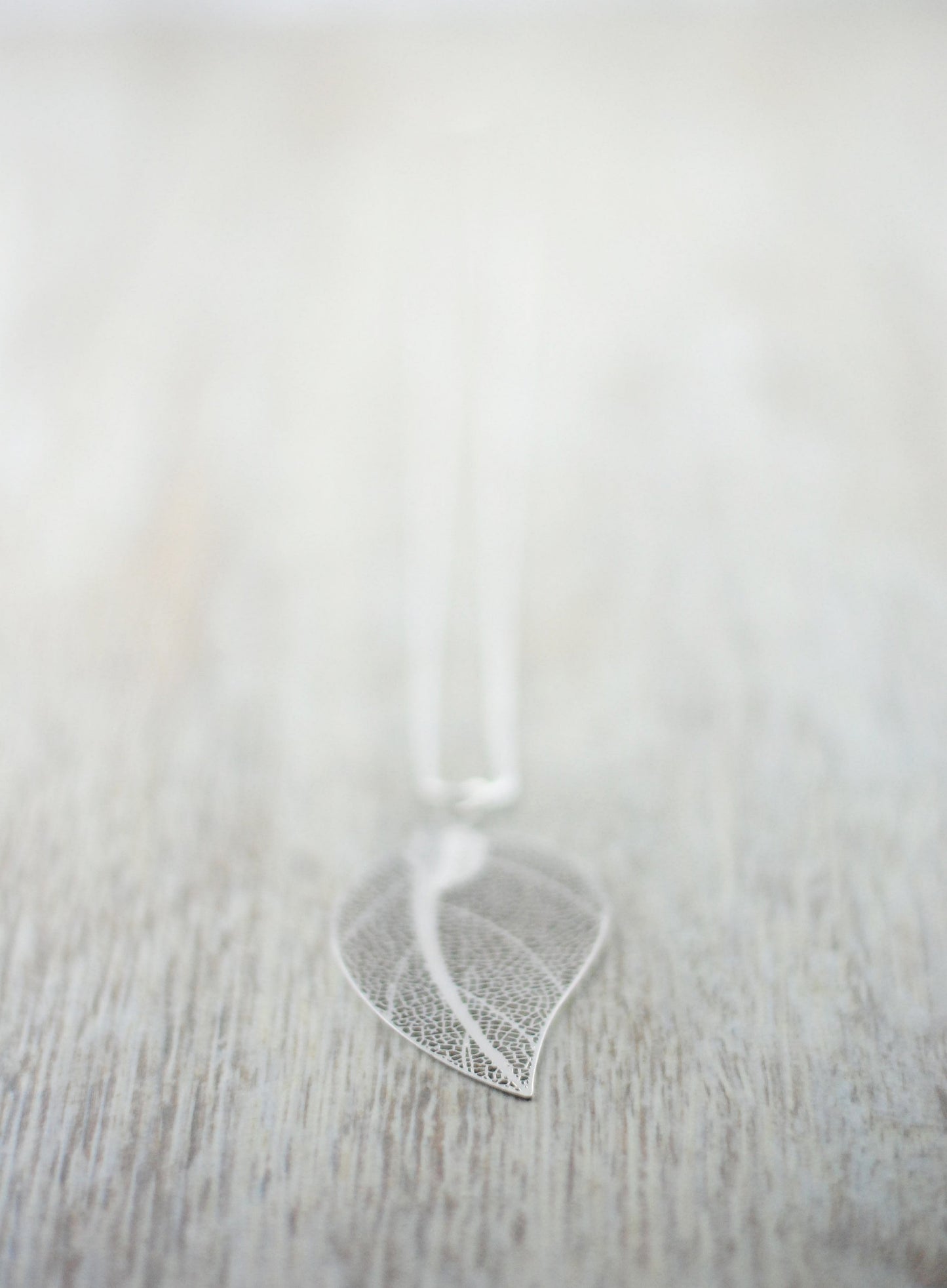 Blatt Amulett - Silber