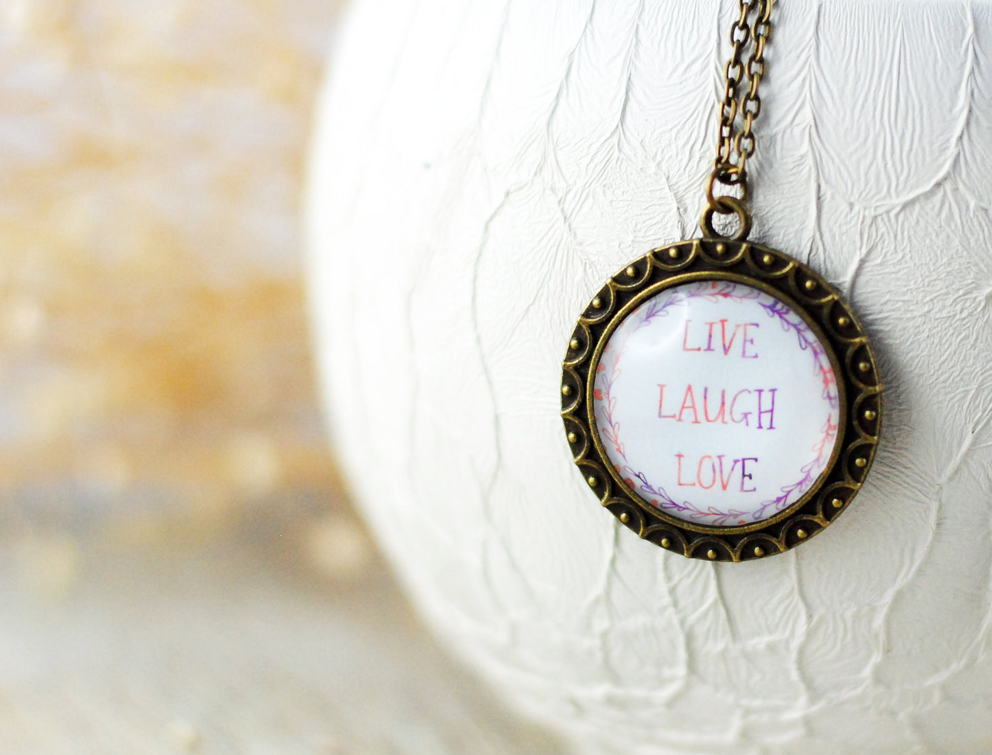 Amulett "live.laugh.love."