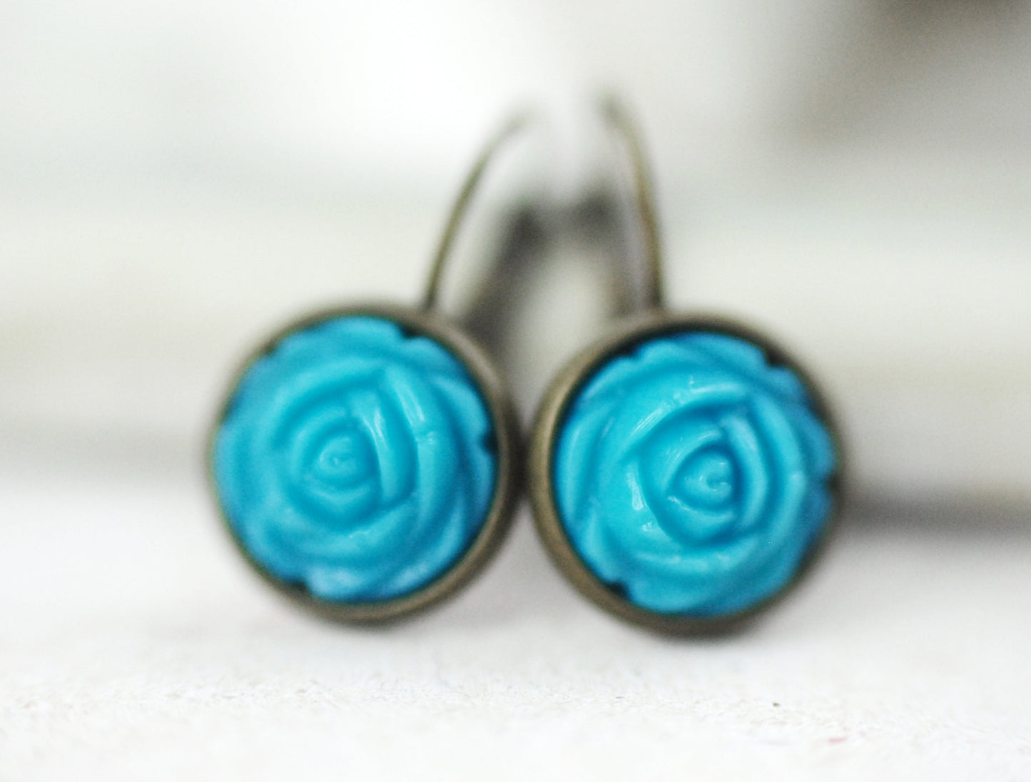 Ohrhänger "Rose" Blau