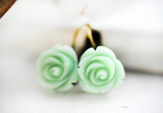 Ohrhänger "Rose" Mintgrün