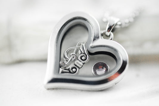 Herz-Medaillon inkl. Charms