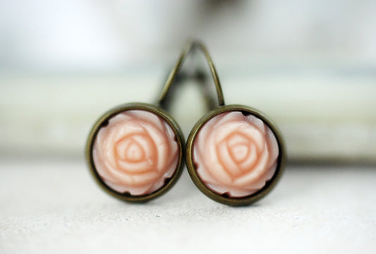 Ohrhänger "Rose" Lachs