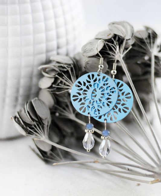 Ornament-Ohrhänger Eisblau