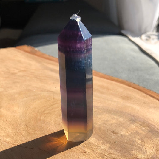 Turm Regenbogen-Fluorit Unikat 1