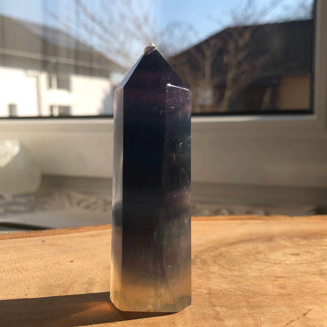 Turm Regenbogen-Fluorit Unikat 4