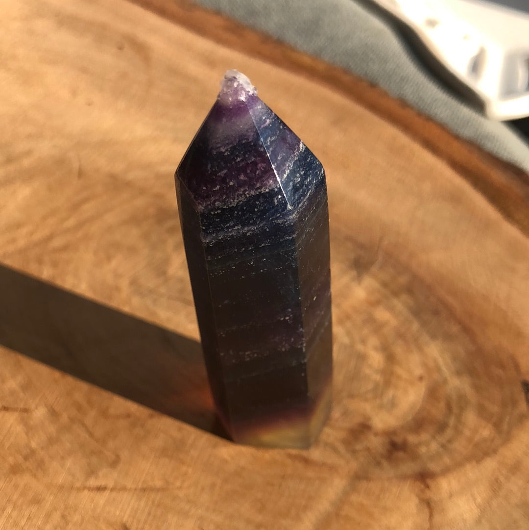 Turm Regenbogen-Fluorit Unikat 6