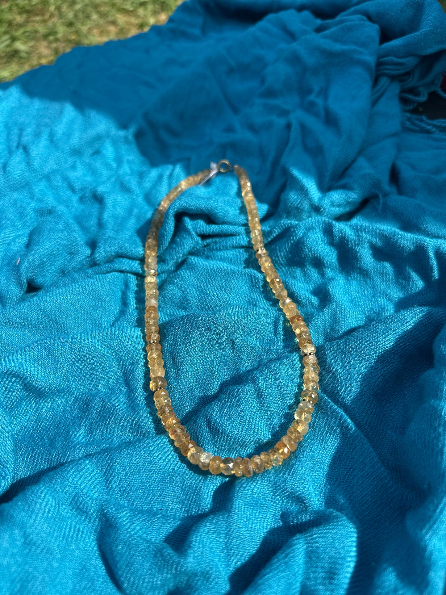 Facettierte Kette "Theia" Citrin