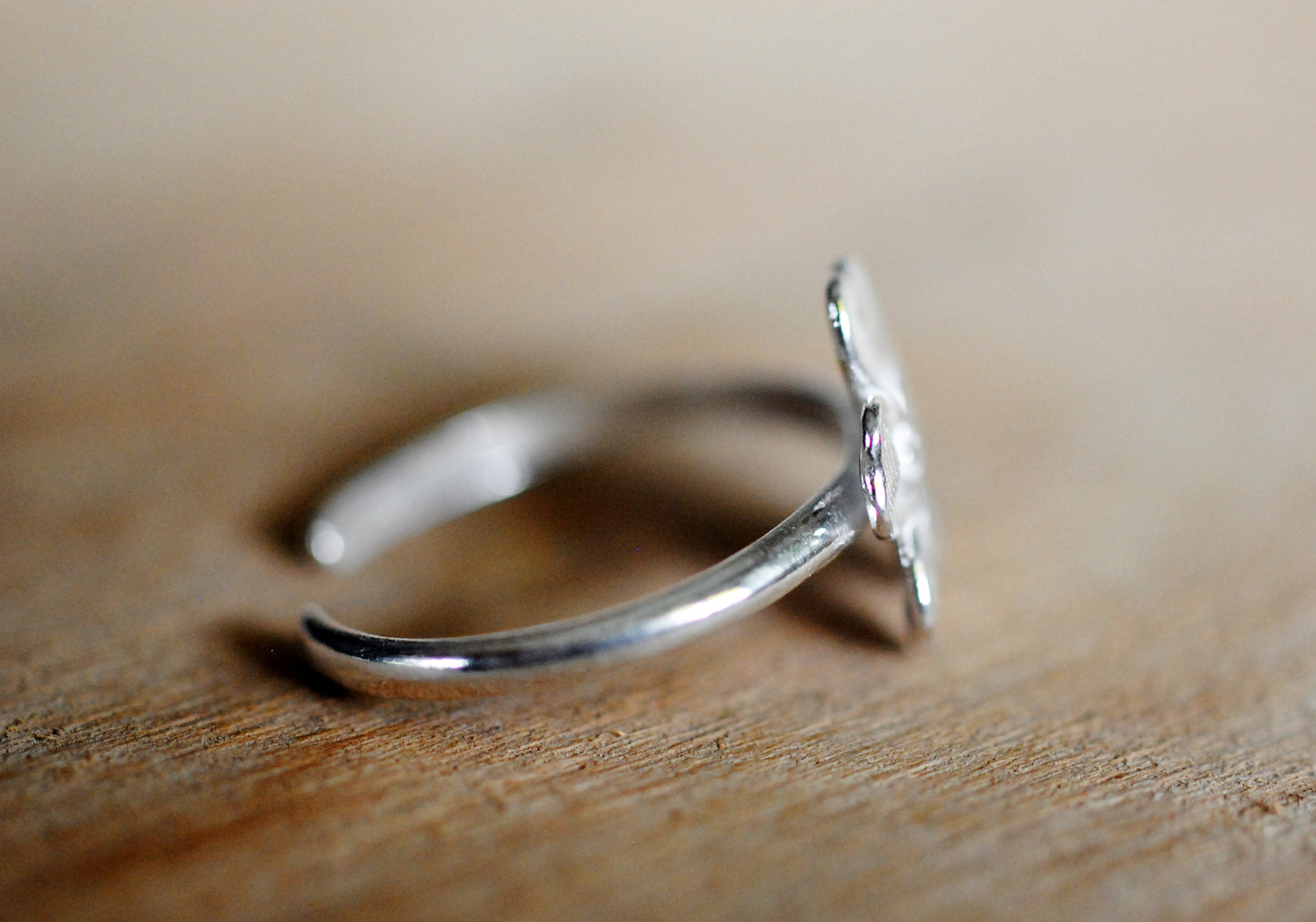 925er Silber Ring Blüte