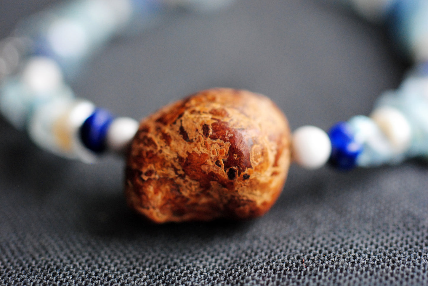Weite ✧ Baumperlen-Armband ✧ Larimar & Aquamarin ✧ Unikat