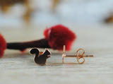 Roségold vergoldete Ohrstecker 18K Eichhörnchen