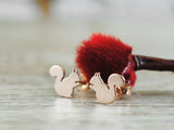 Roségold vergoldete Ohrstecker 18K Eichhörnchen