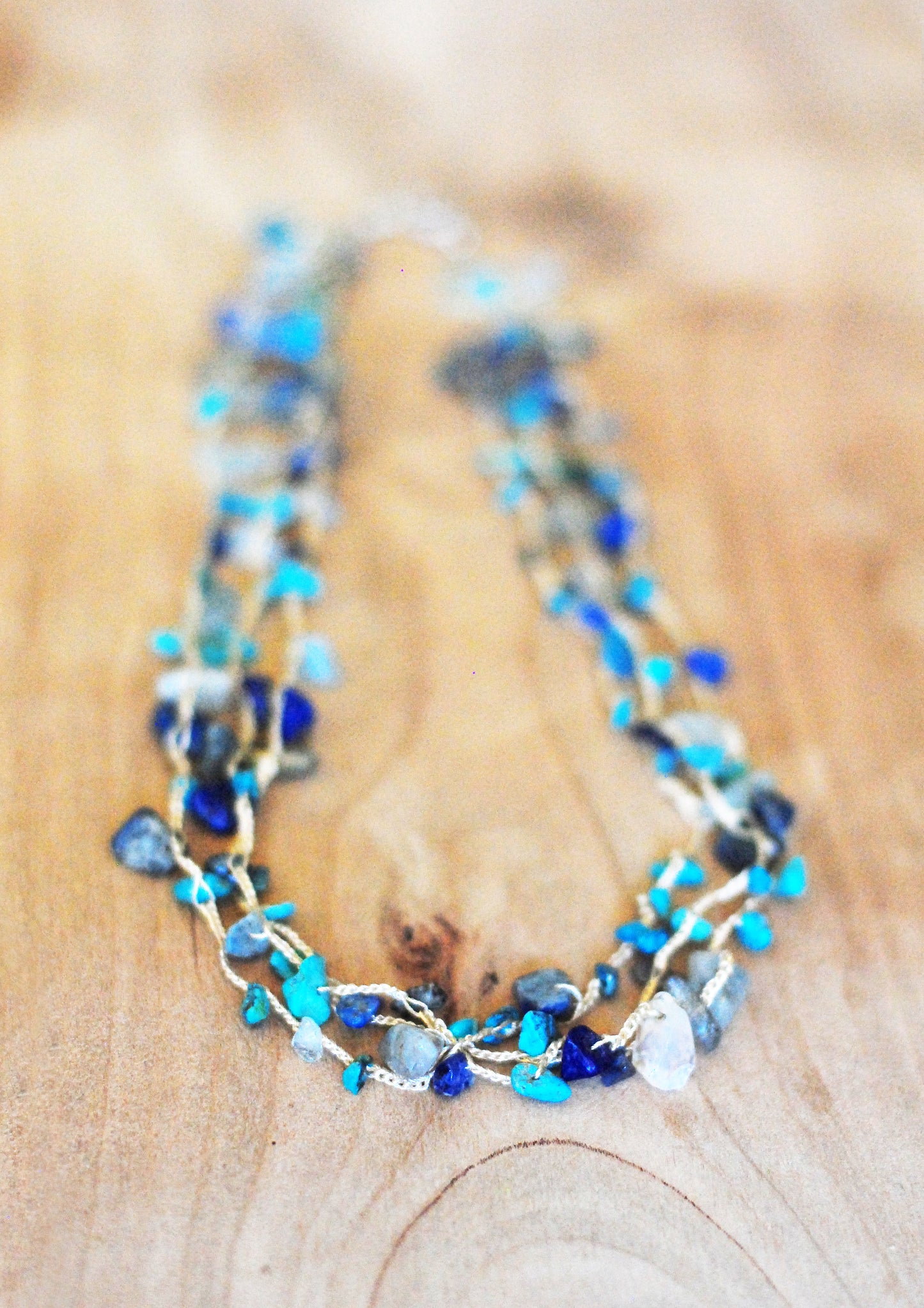 Unikat-Kette "Meeresrauschen" mit Aquamarin