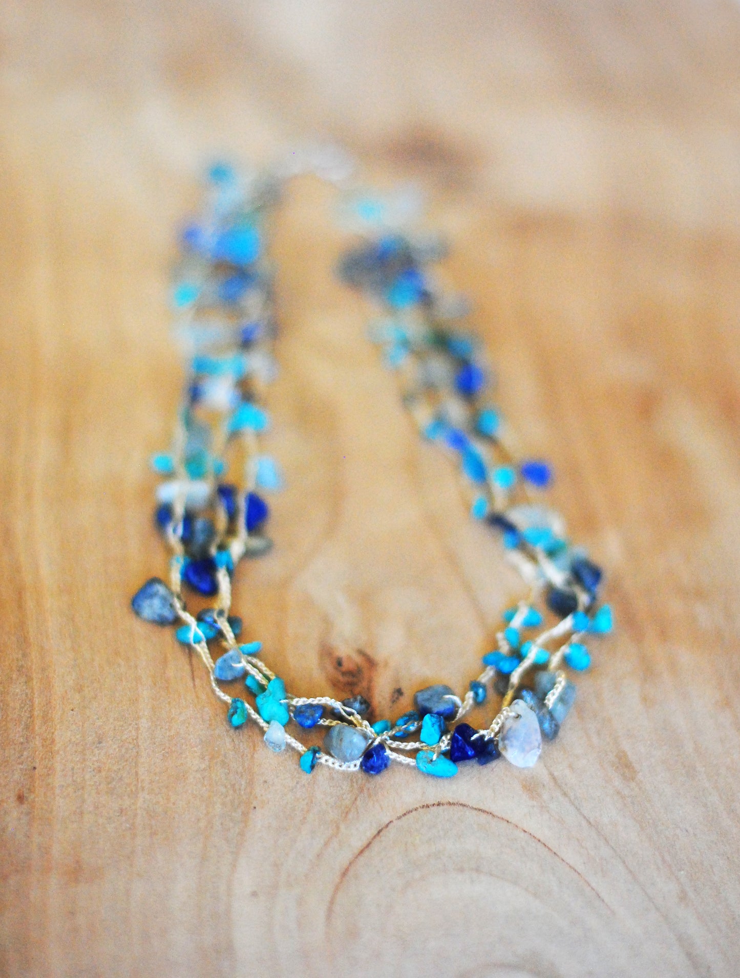 Unikat-Kette "Meeresrauschen" mit Aquamarin