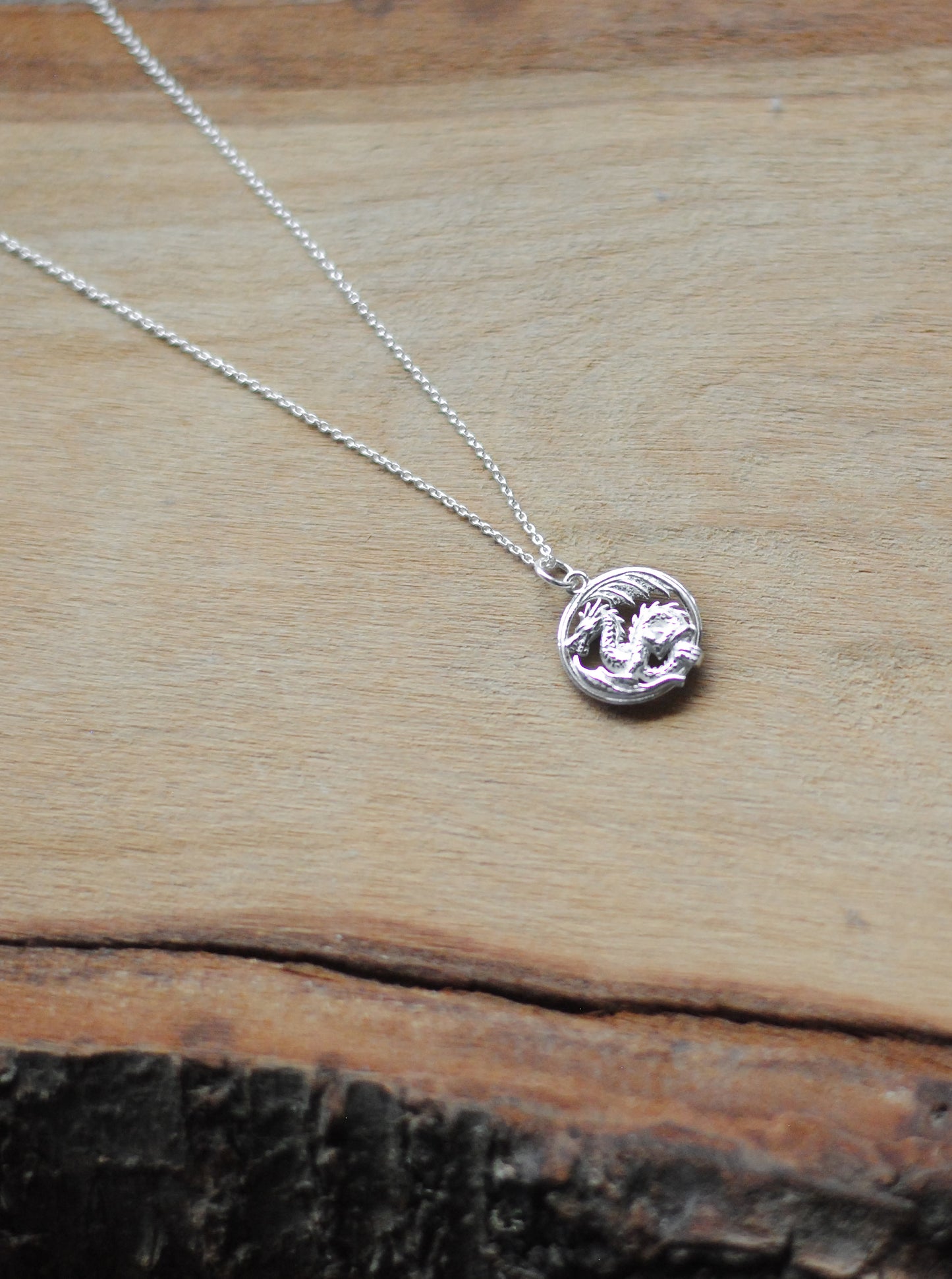 925er Silber Kette "Glücks Drache"