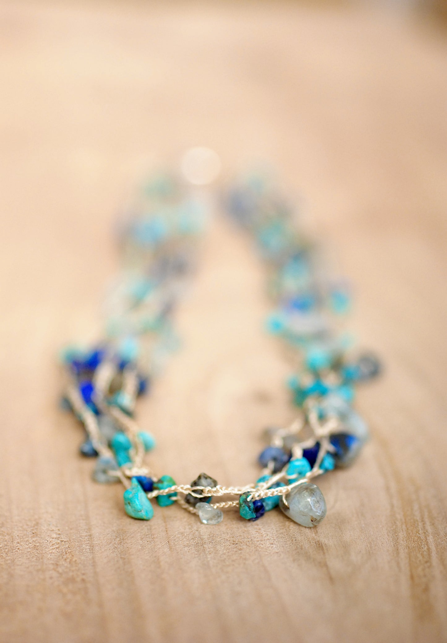 Unikat-Kette "Meeresrauschen" mit Aquamarin