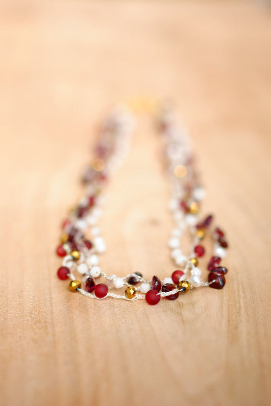 Unikat-Kette "Ruby" mit Granat