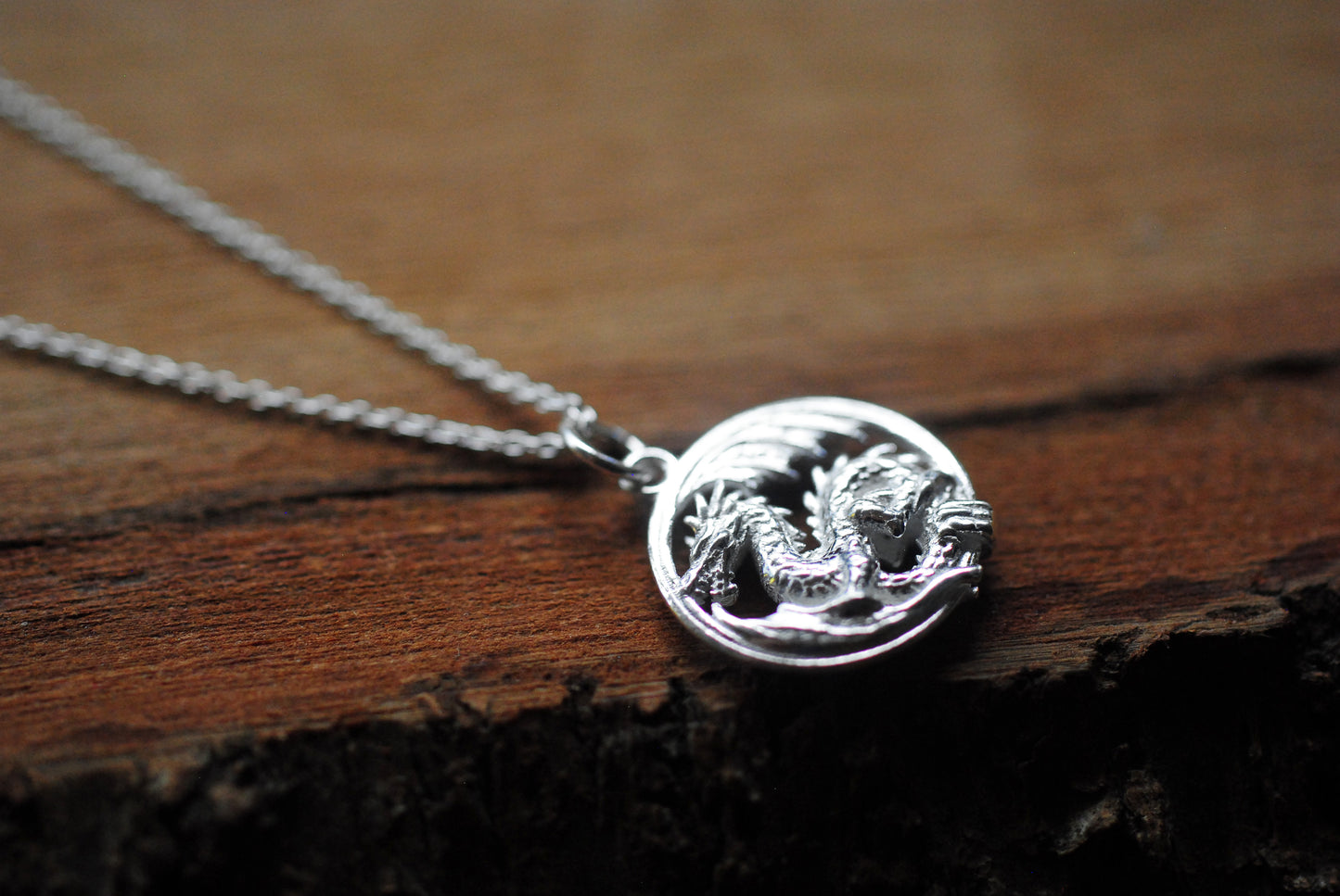 925er Silber Kette "Glücks Drache"