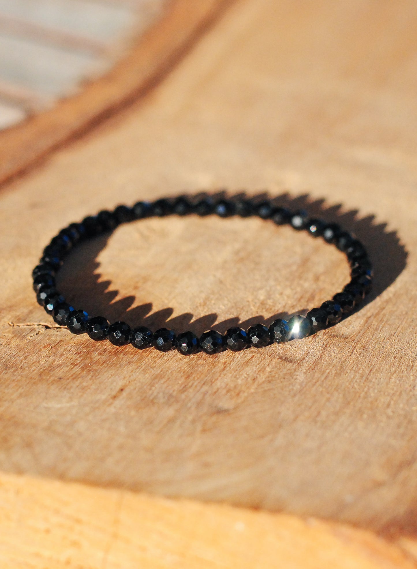 Schörl/schwarzer Turmalin Armband facettiert
