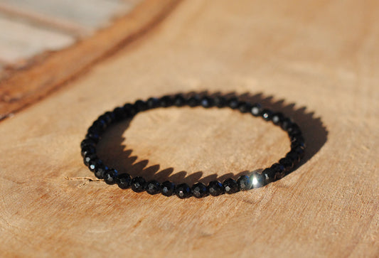 Schörl/schwarzer Turmalin Armband facettiert