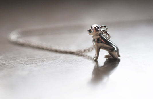 925er Silber Anhänger "Hund" optional mit Kette