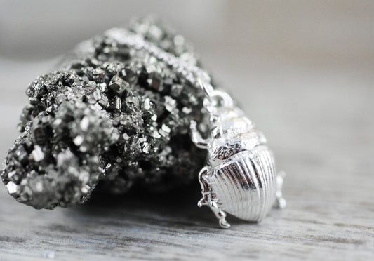 925er Silber Kette "Skarabäus"
