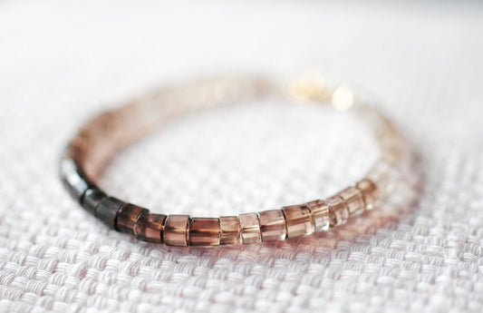 "Sonnenwind" Armband mit Rauchquarz (Unikat)