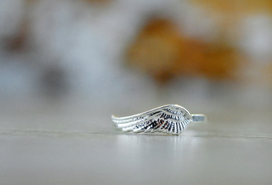 925er Silber Ring Engelsflügel