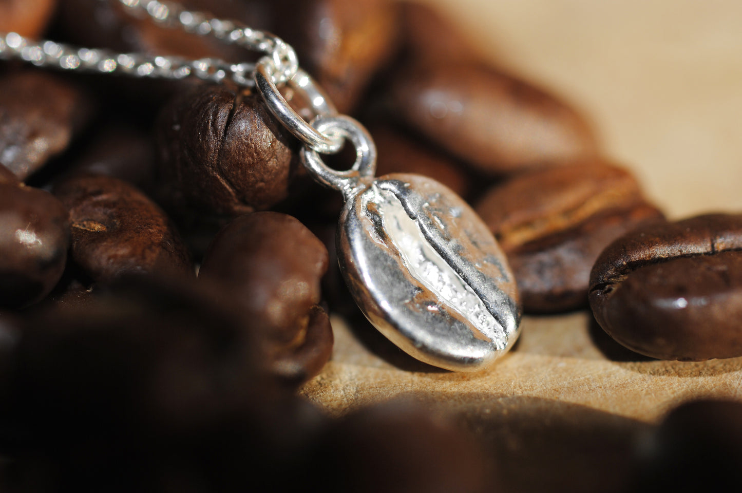 925er Silber Kette "Kaffeebohne"