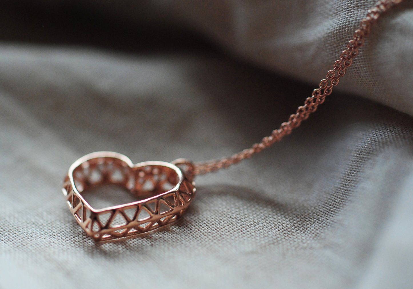 18K rosévergoldeter Anhänger "Herz" II optional mit Kette