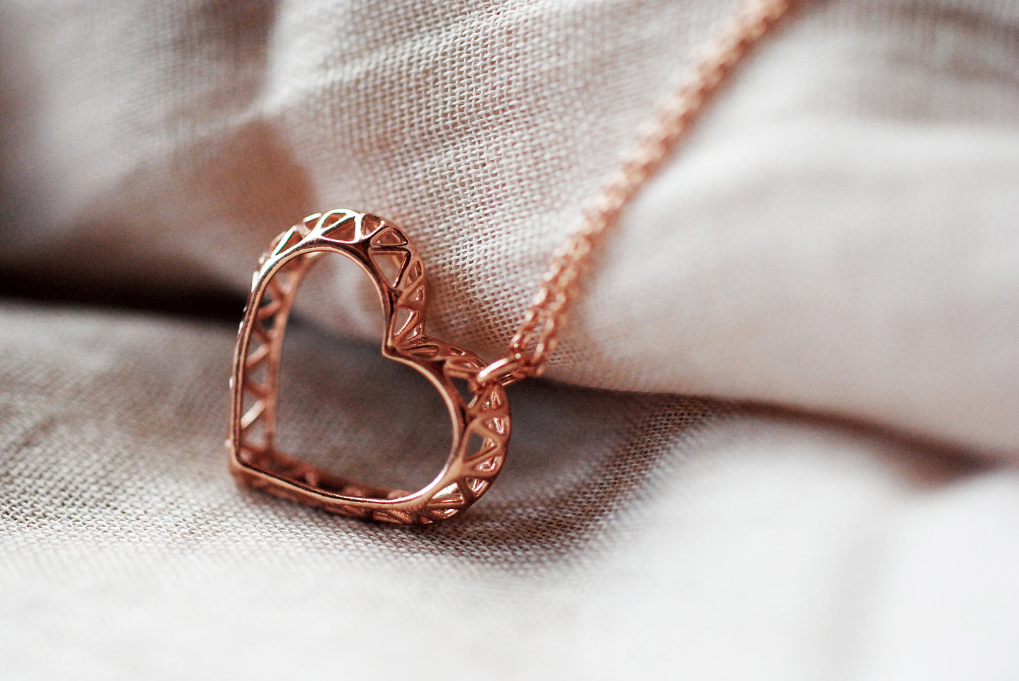 18K rosévergoldeter Anhänger "Herz" II optional mit Kette