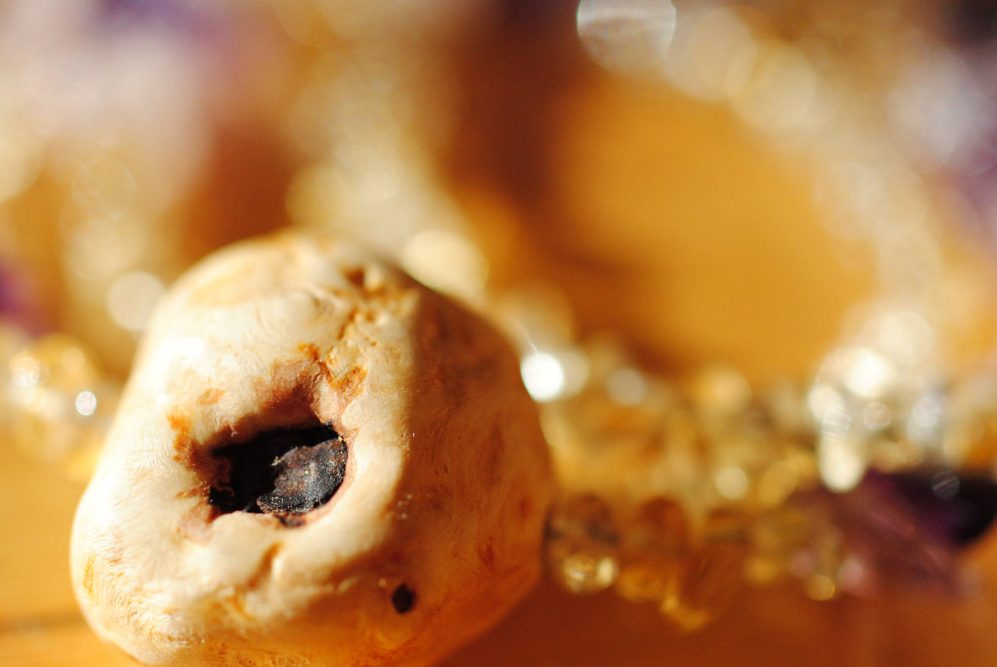 Behütet ✧ Baumperlen-Kette ✧ Ametrin & Citrin ✧ Unikat