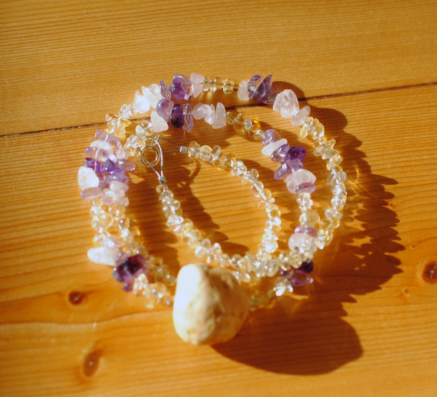 Behütet ✧ Baumperlen-Kette ✧ Ametrin & Citrin ✧ Unikat