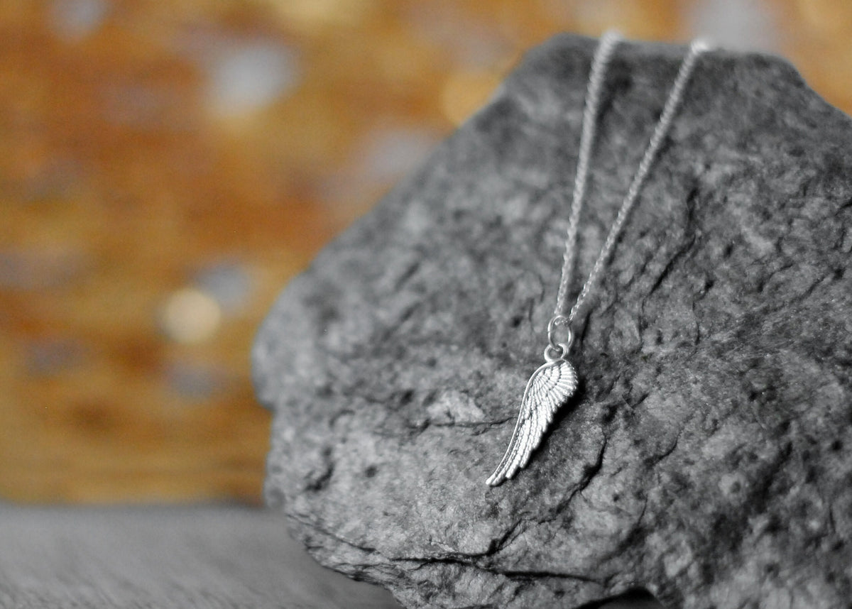 925er Silber Anhänger "Engelsflügel" optional mit Kette