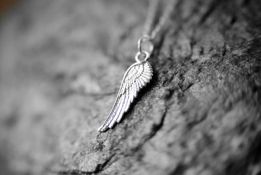 925er Silber Anhänger "Engelsflügel" optional mit Kette