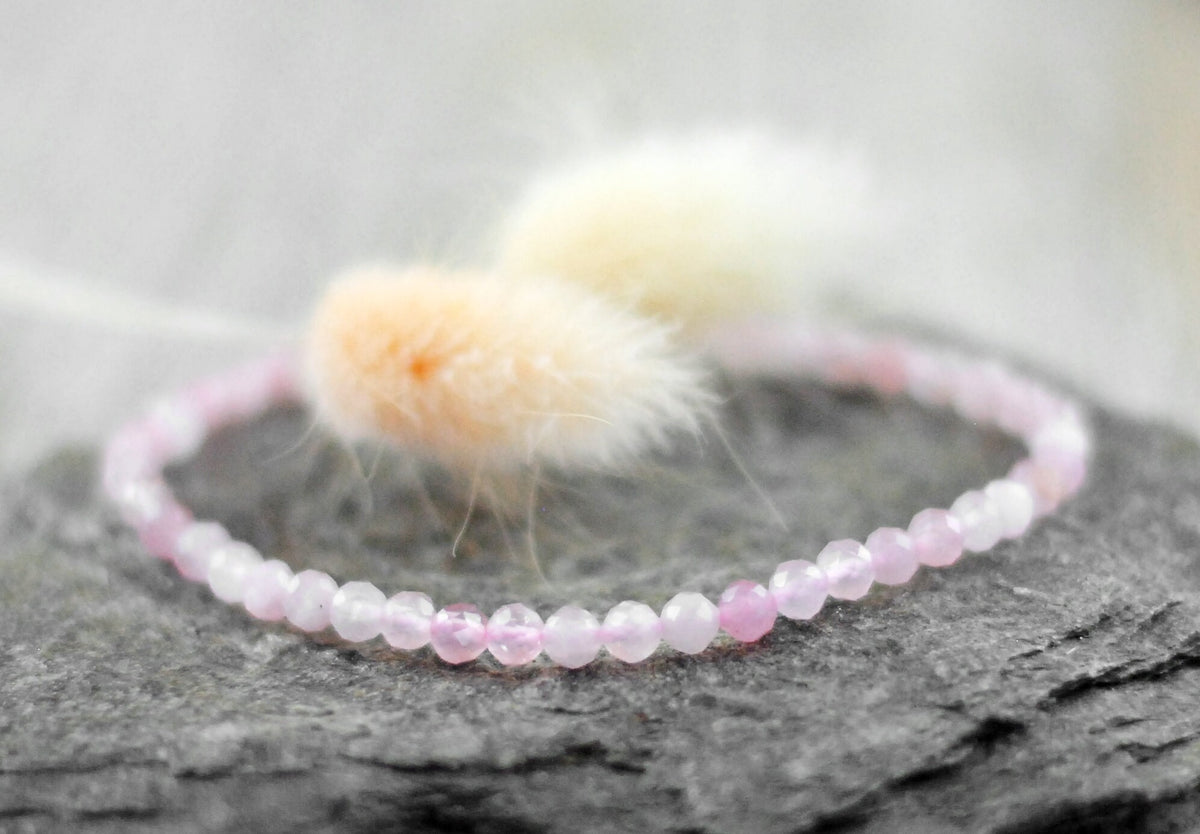 Rosenquarz Armband facettiert